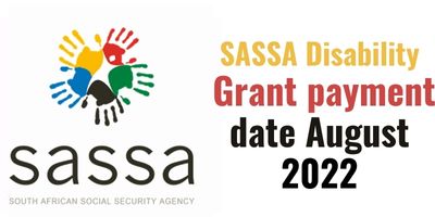 SASSA Disability Grant payment date August 2022