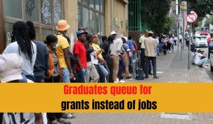 Graduates queue for grants instead of jobs